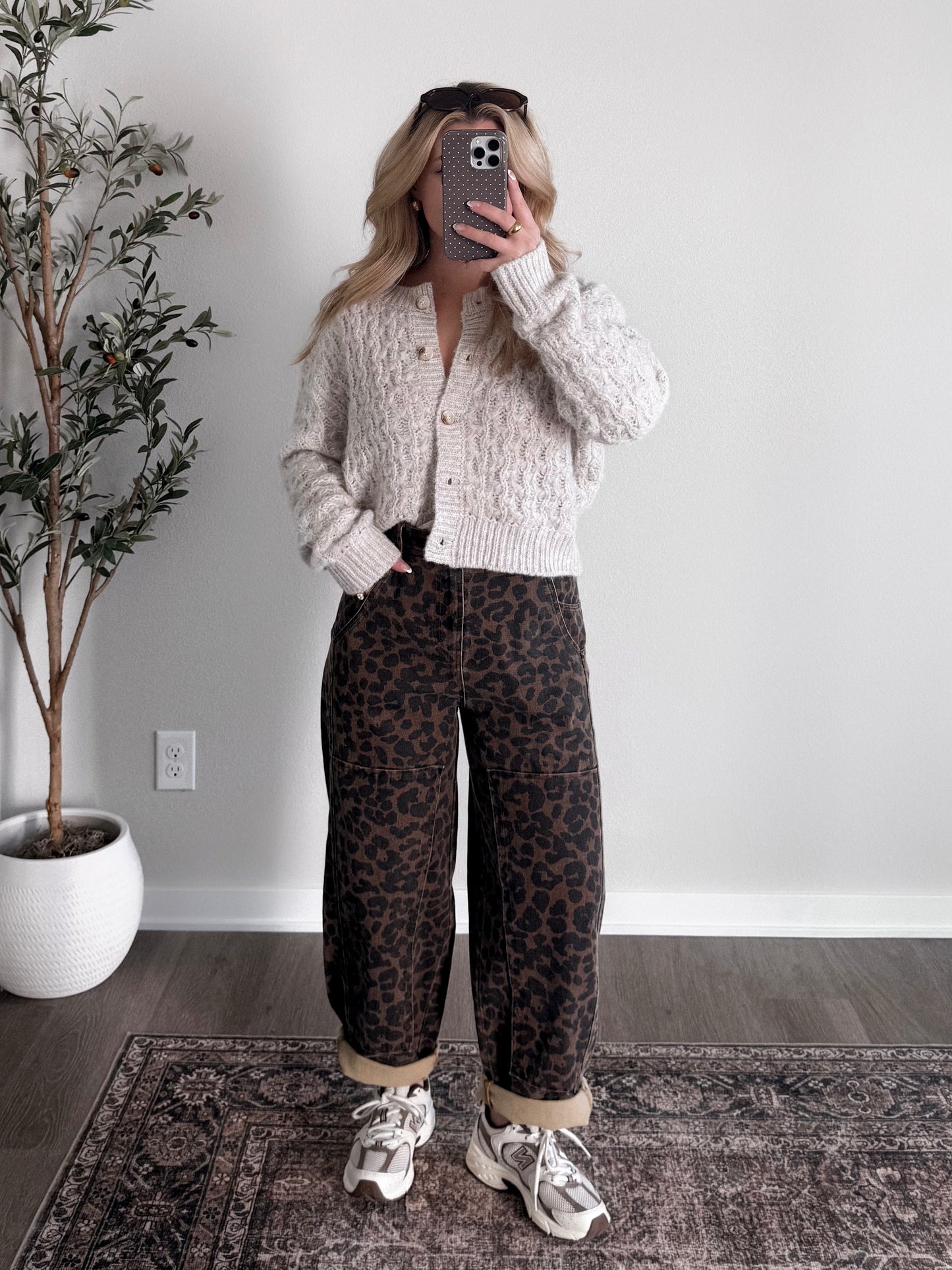 Spice High Rise Barrel Pant / Leopard
