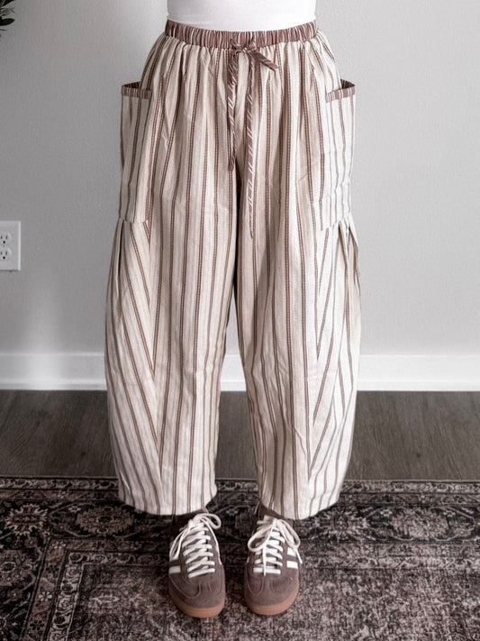 Wren Relaxed Striped Crop Pant