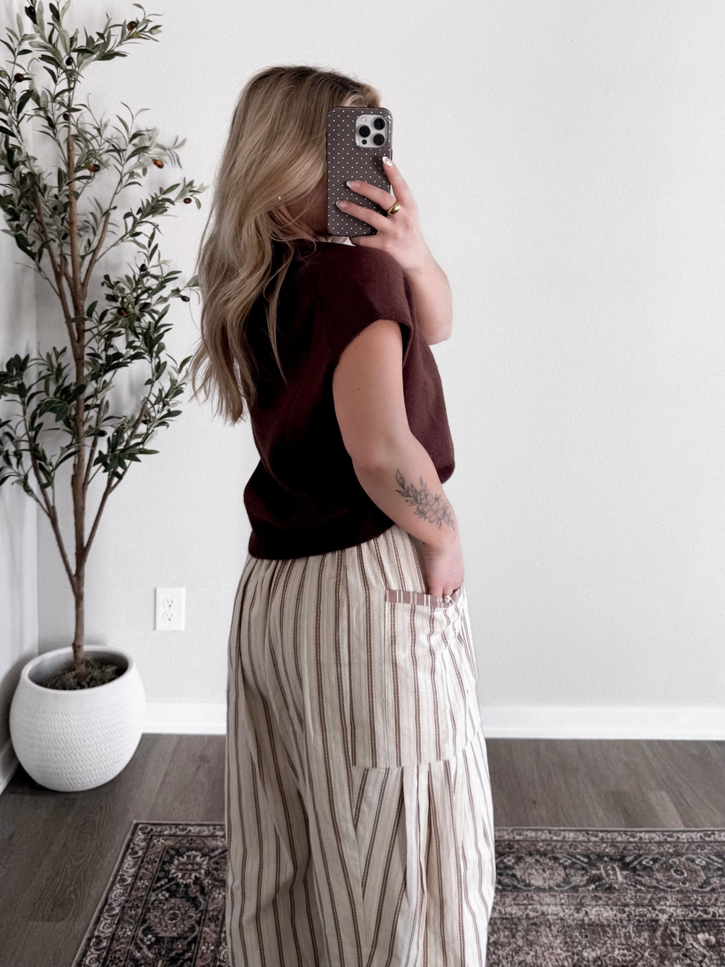 Modern Brown Knit Sweater