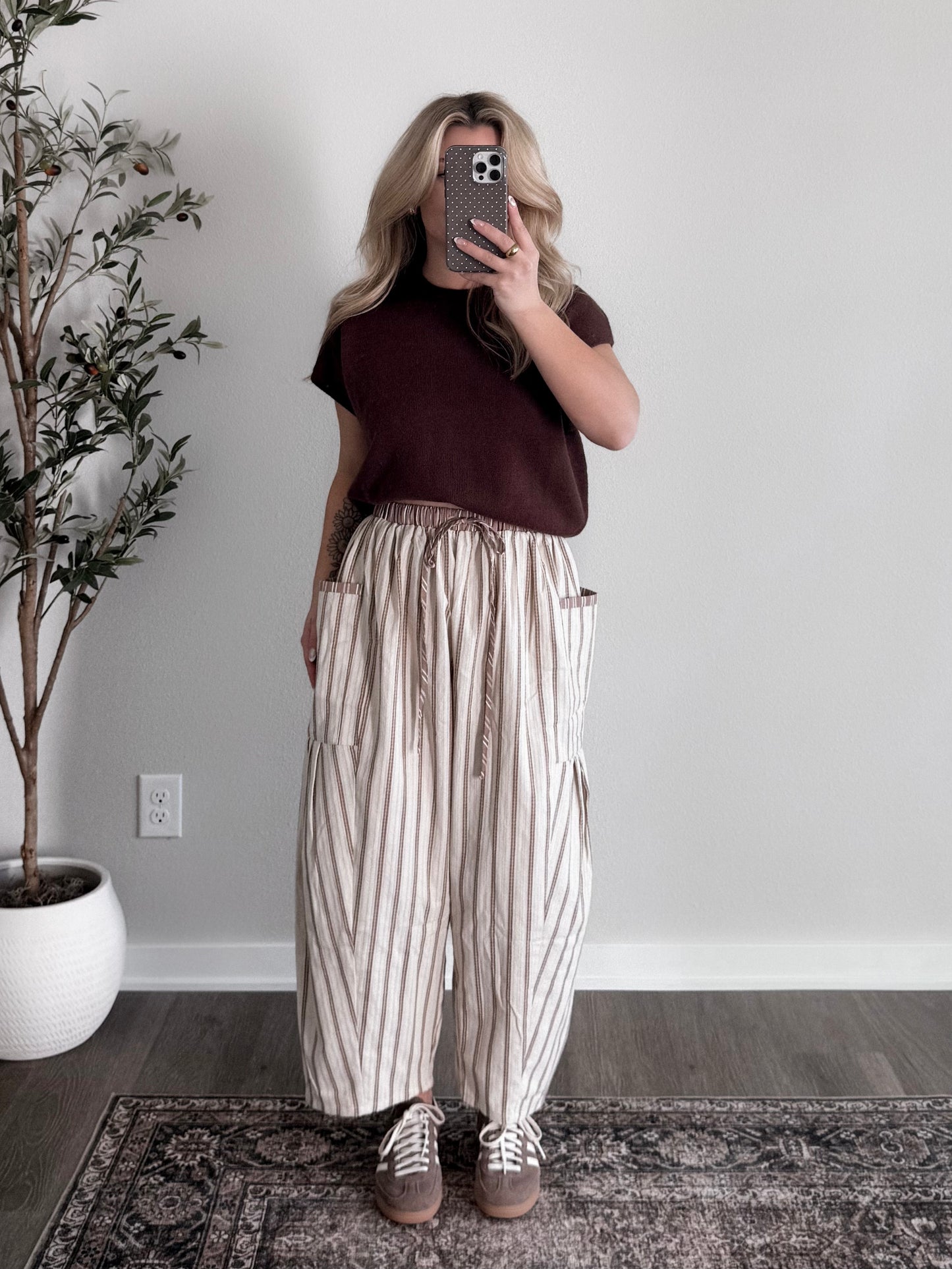 Wren Relaxed Striped Crop Pant