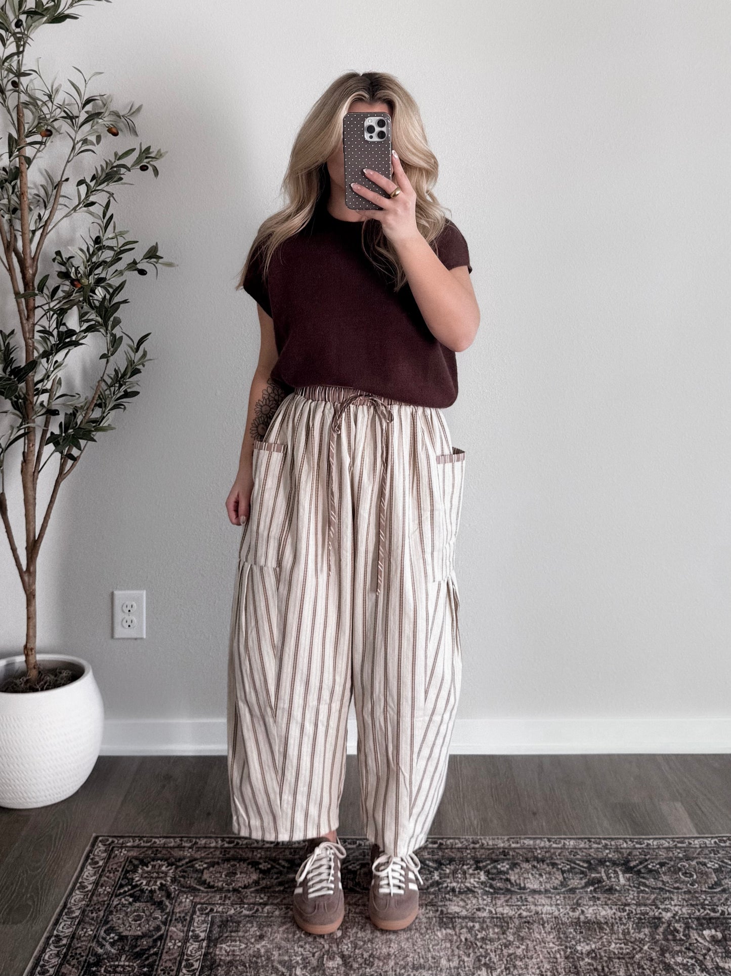 Modern Brown Knit Sweater