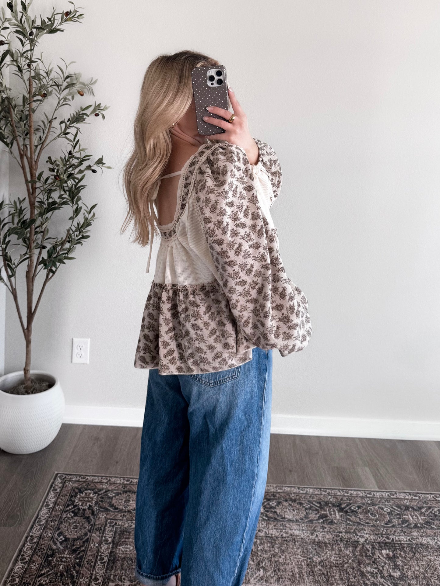 Almond Spice Babydoll Top