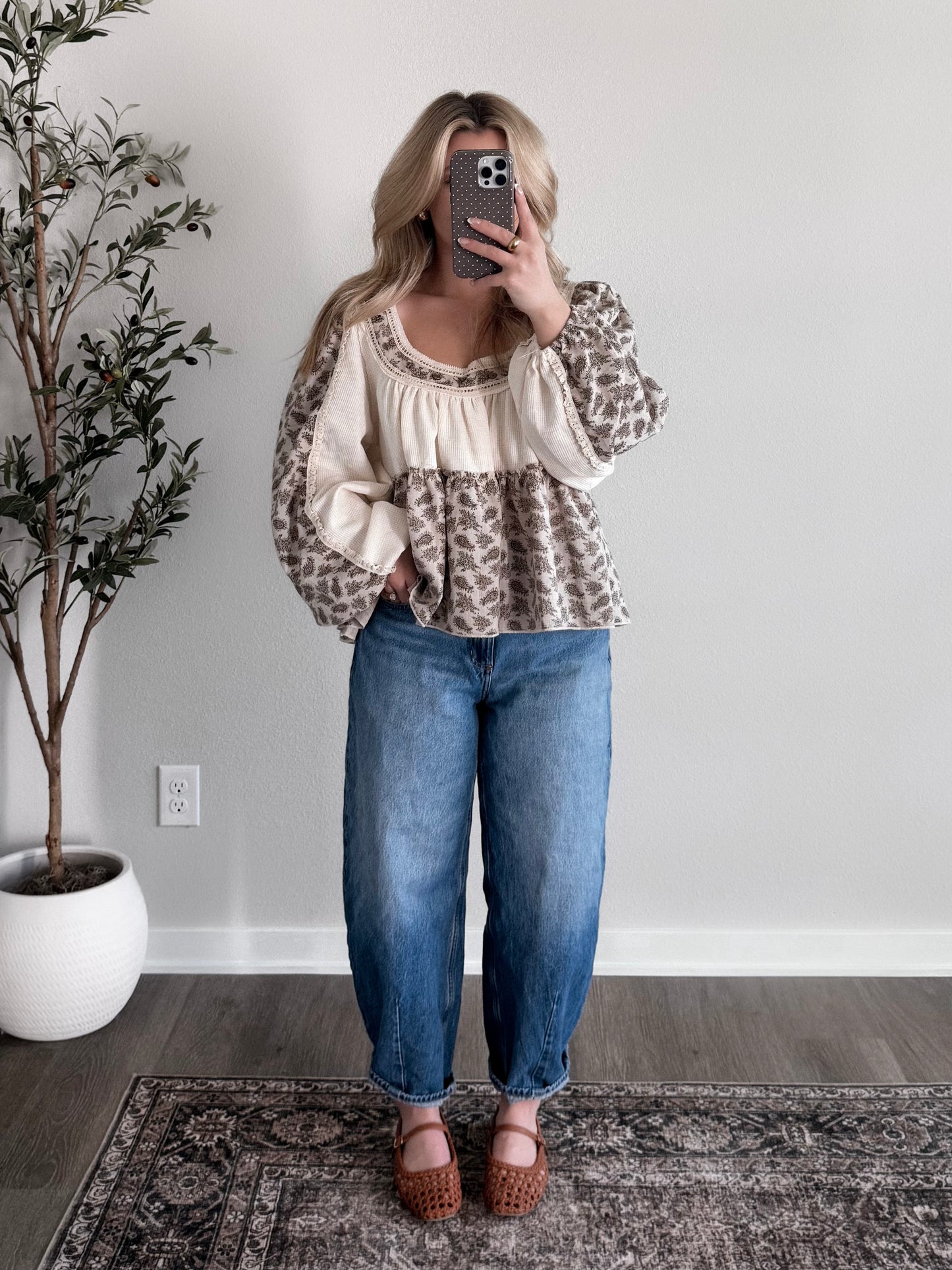 Almond Spice Babydoll Top