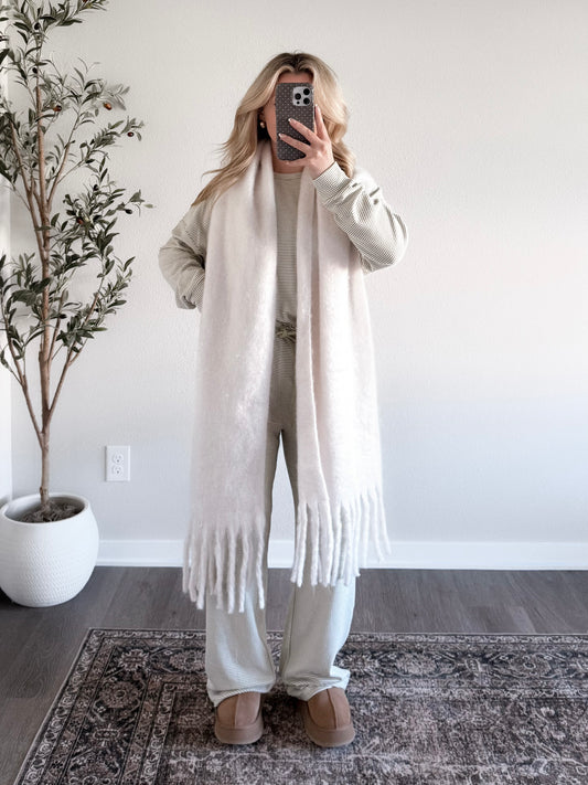 Cozy Cream Scarf / Ivory