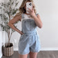 Market Run Denim Overall Romper