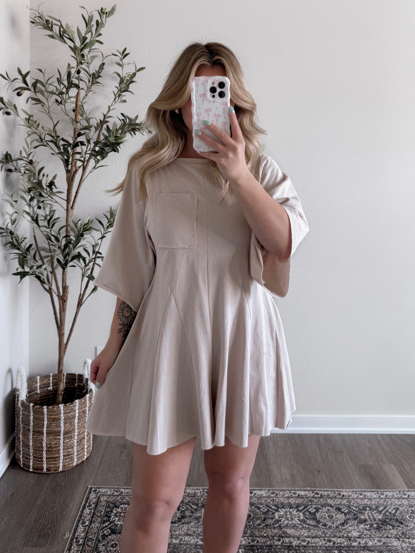 Casual Summer Romper / Beige