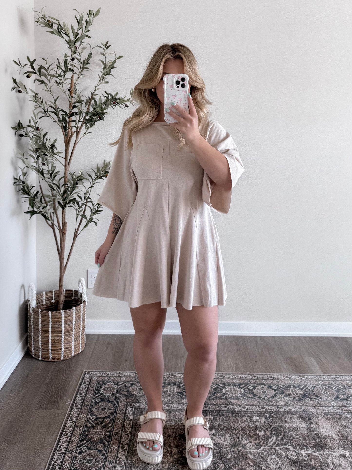 Casual Summer Romper / Beige