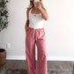 Summer Studies Gingham Ruffle Pant / Red