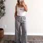 Summer Studies Gingham Ruffle Pant / Navy