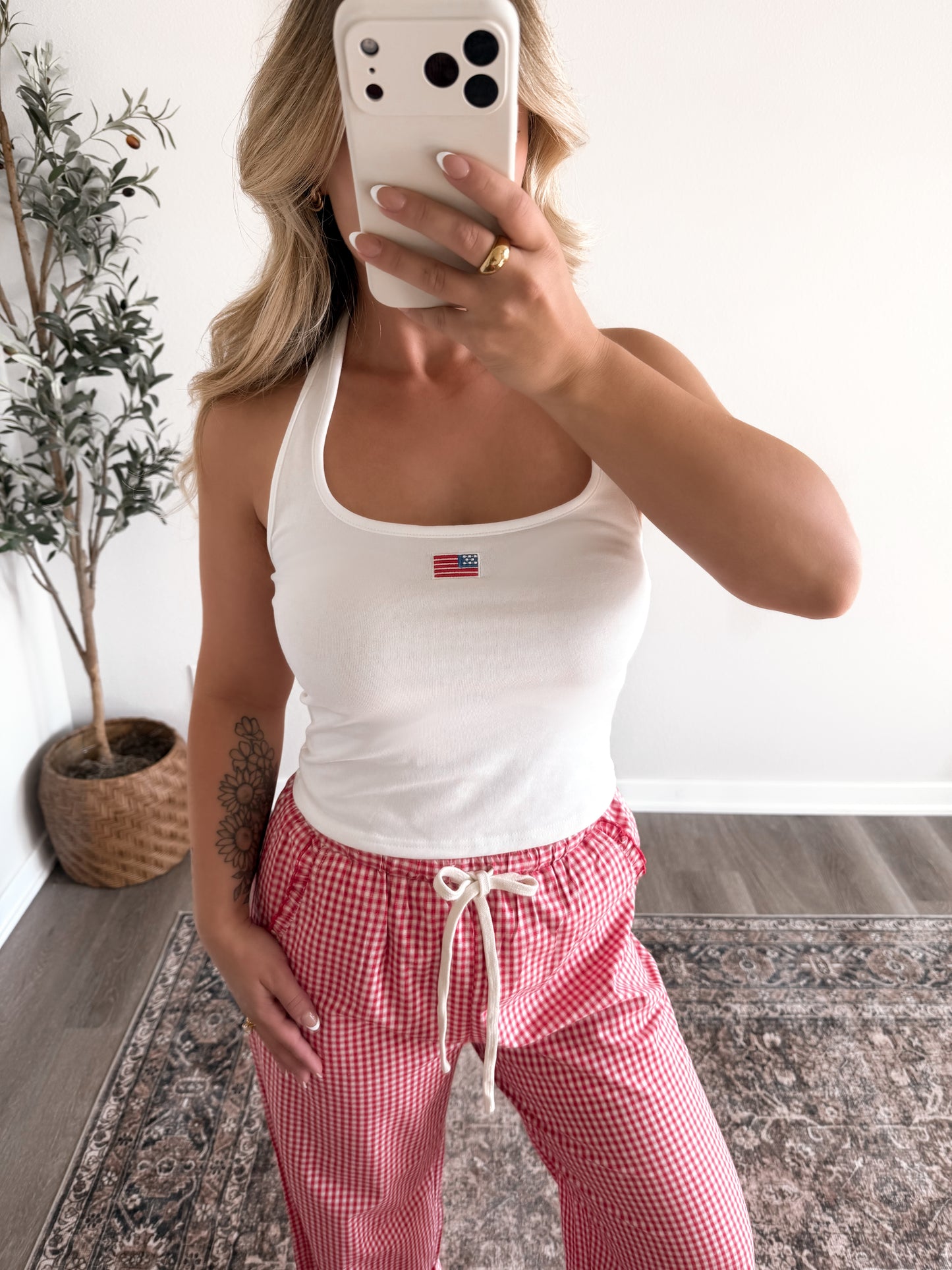 American Flag Halter Top