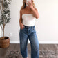 "USA" Gingham Strapless Top