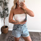 "USA" Gingham Strapless Top