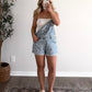 "USA" Gingham Strapless Top