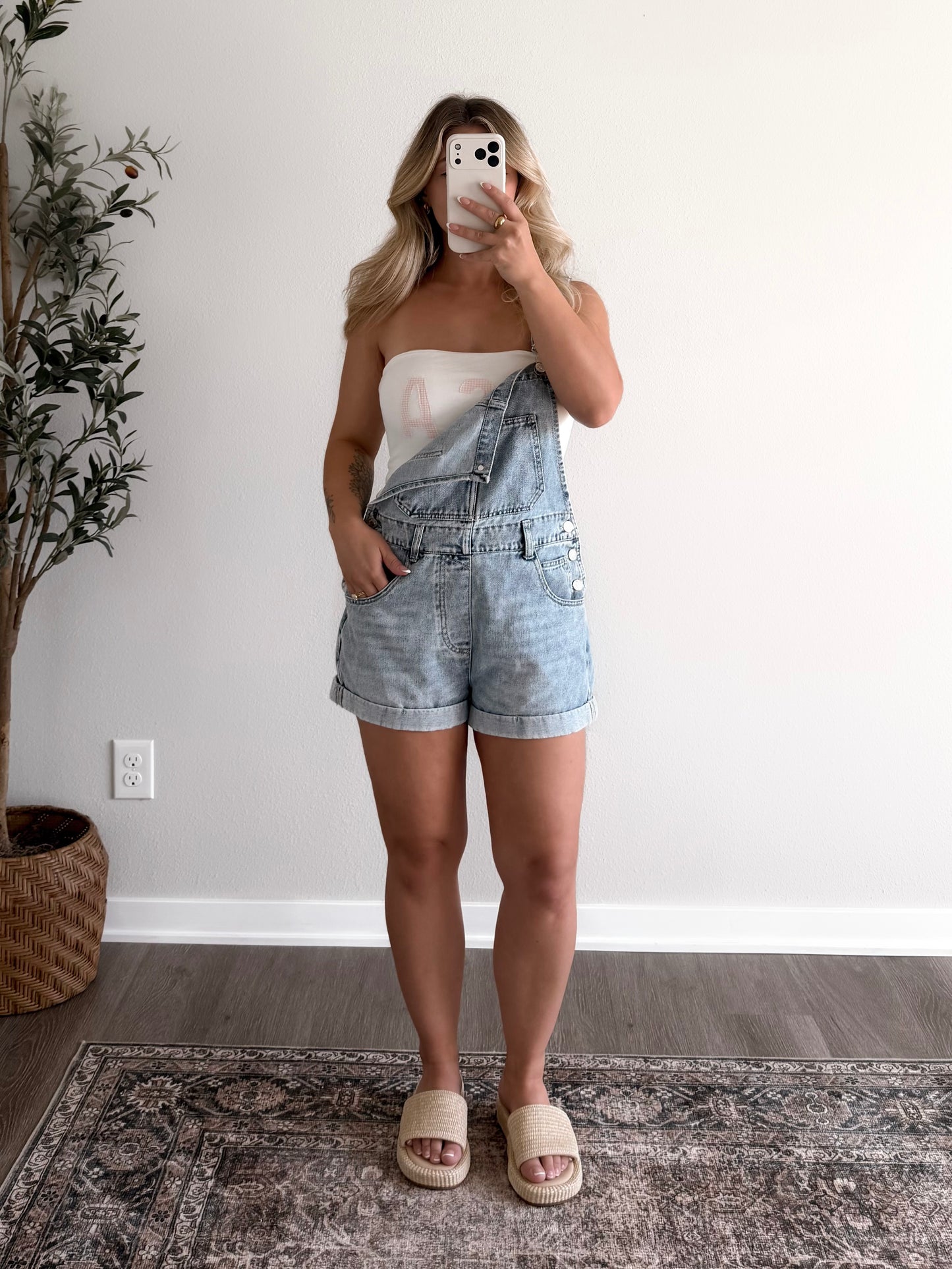 "USA" Gingham Strapless Top