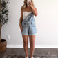 "USA" Gingham Strapless Top