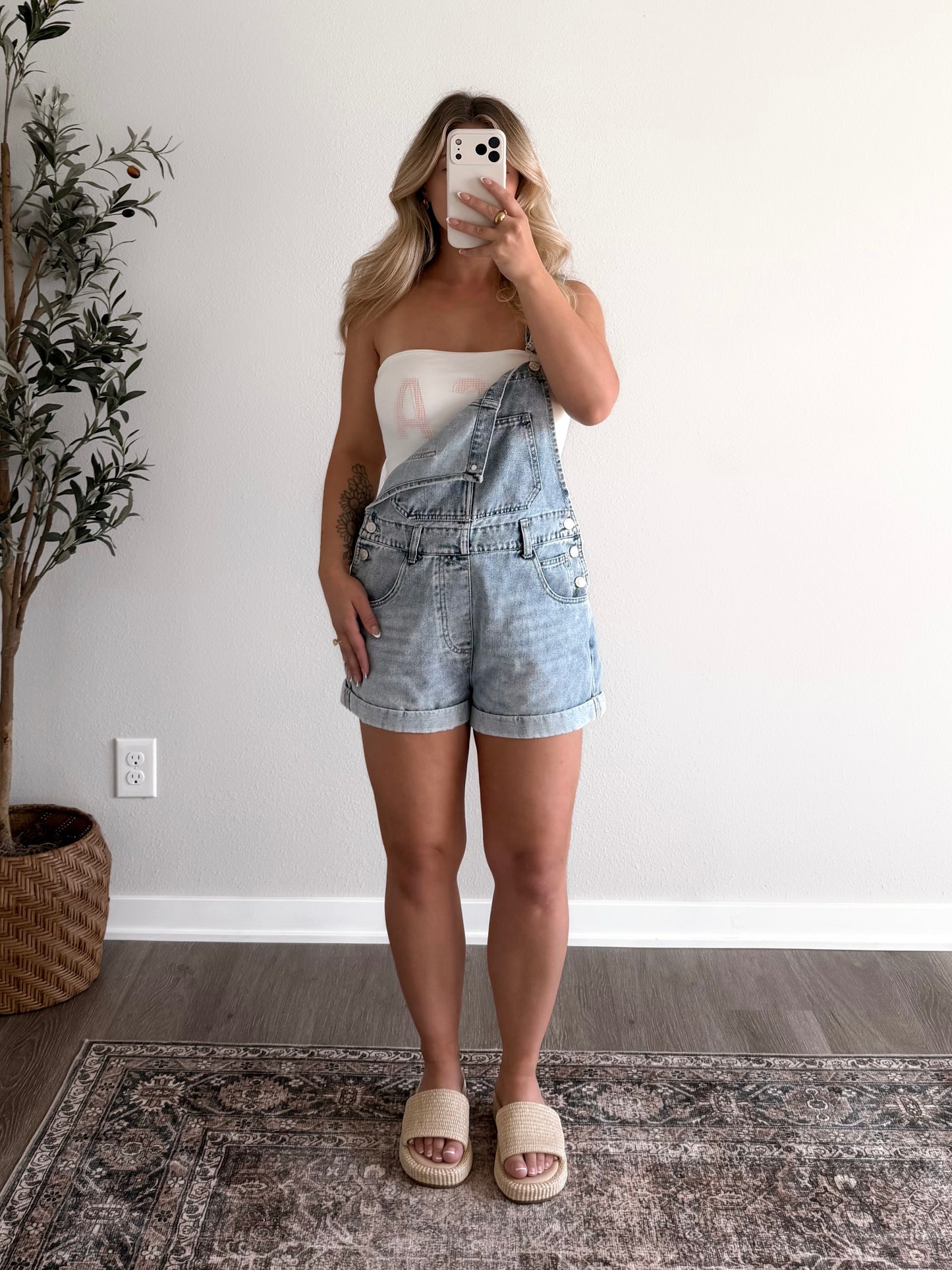 "USA" Gingham Strapless Top