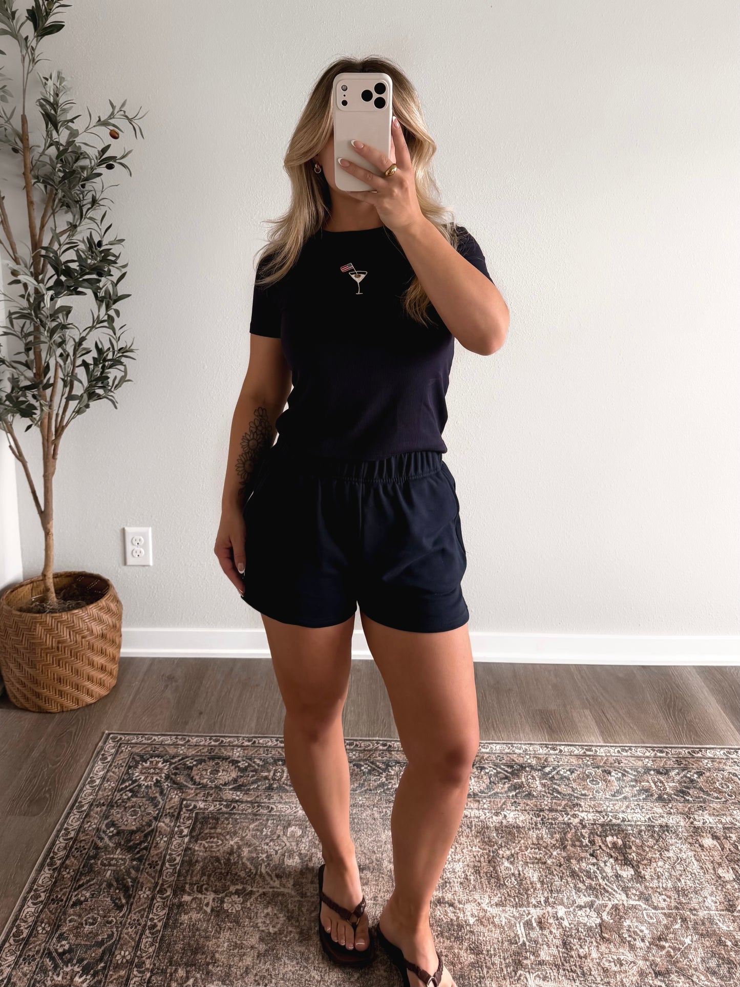 Tini Martini Embroidered Basic Tee