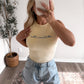 "All American Babe" Ribbed Basic Tank