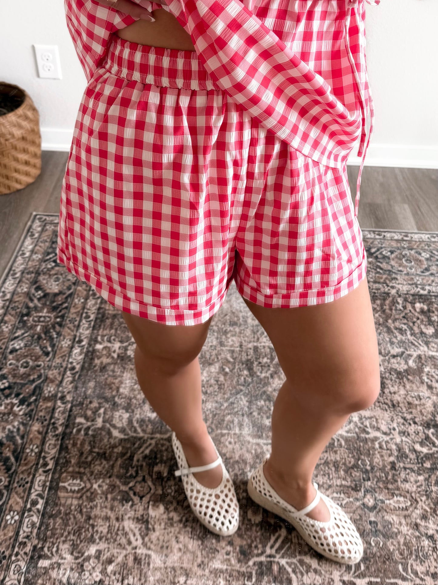 Backyard Gingham Short Set