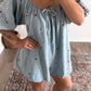 Country Garden Denim Romper