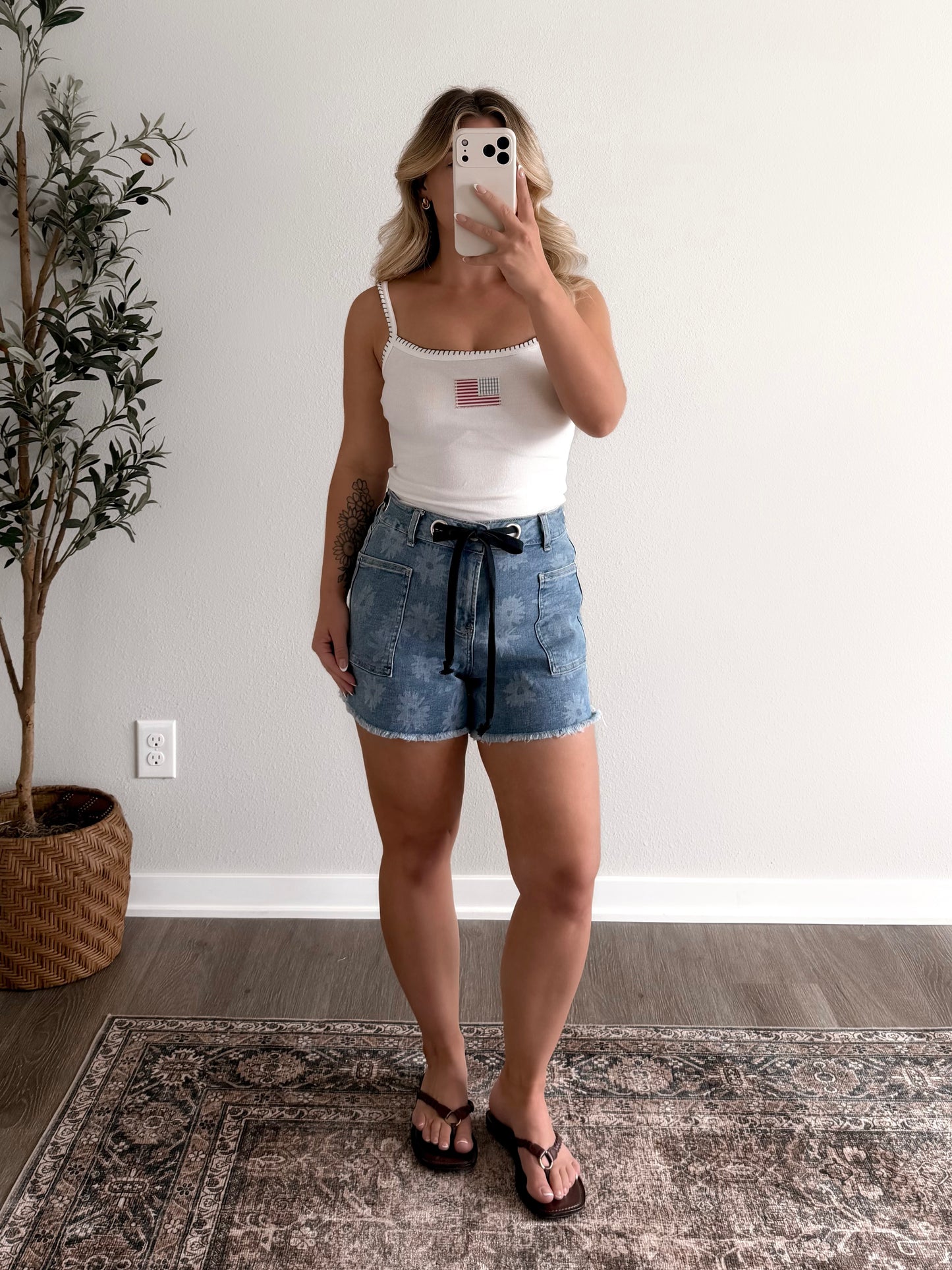 Scout Floral Denim Shorts