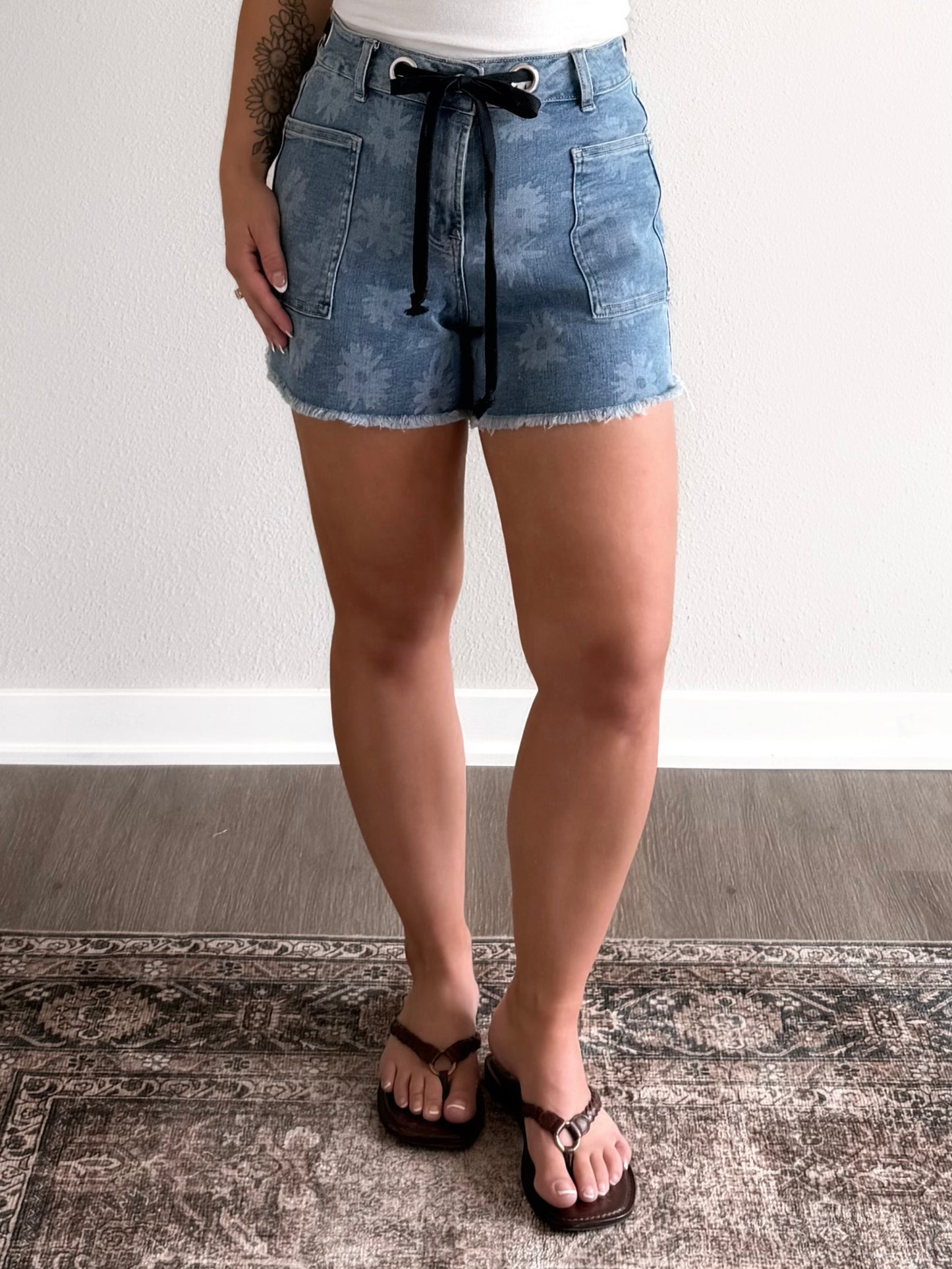Scout Floral Denim Shorts