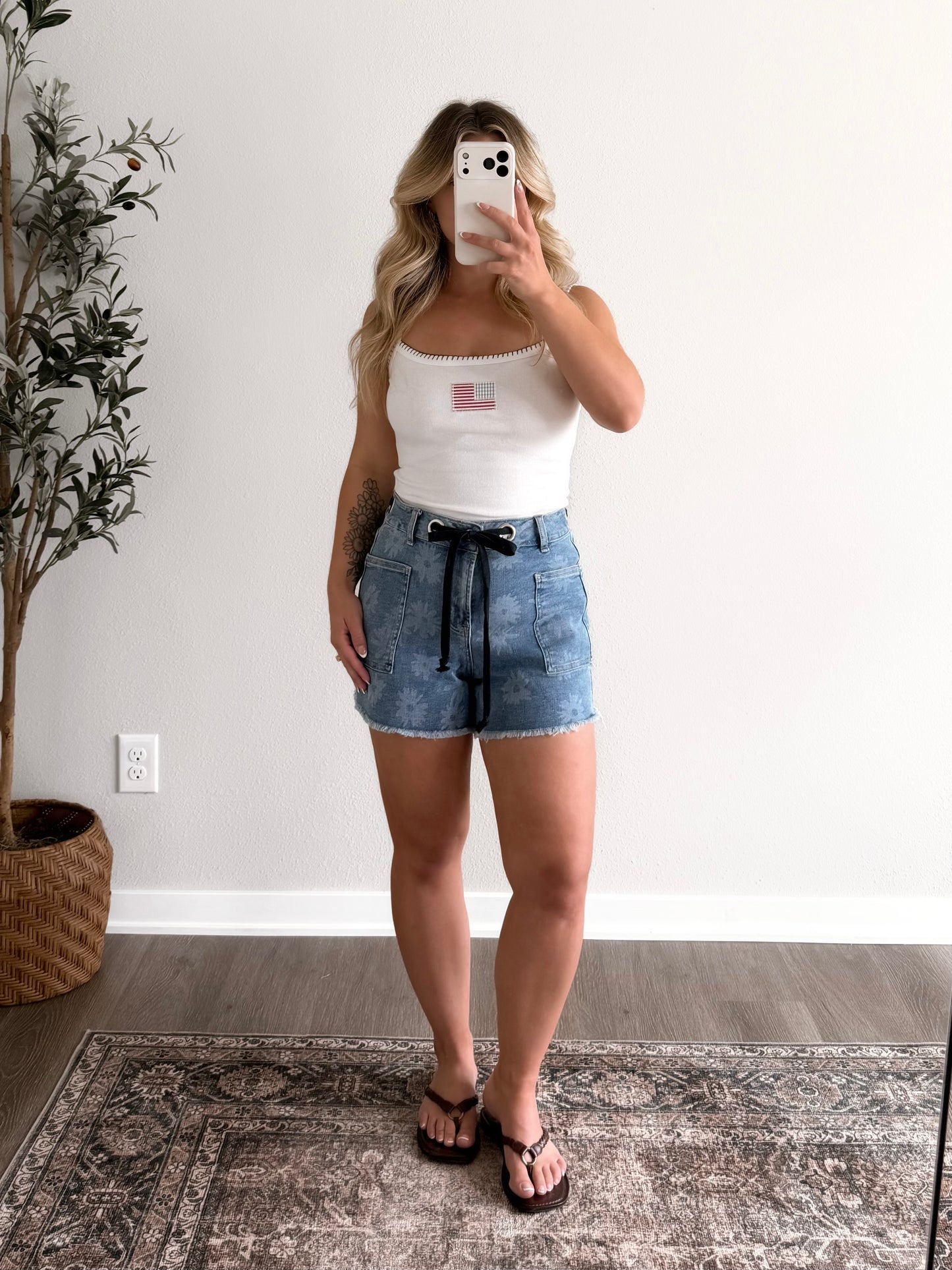 Scout Floral Denim Shorts
