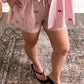 American Social Striped Short Set