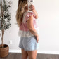 American Quilt Gingham Lace Top