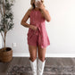 Cherry Cola Gingham Romper