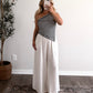 North Shore Striped One Shoulder Top