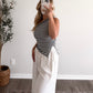 North Shore Striped One Shoulder Top