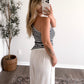 North Shore Striped One Shoulder Top