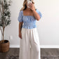 Blueberry Picnic Gingham Top