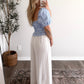 Blueberry Picnic Gingham Top
