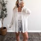 Summer Layers Button Down / White