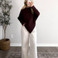 Camille Boat Neck Sweater / Dark Plum