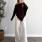 Camille Boat Neck Sweater / Dark Plum