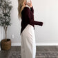 Camille Boat Neck Sweater / Dark Plum
