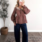 Sunday Best Plaid Lace Top / Red