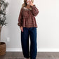Sunday Best Plaid Lace Top / Red