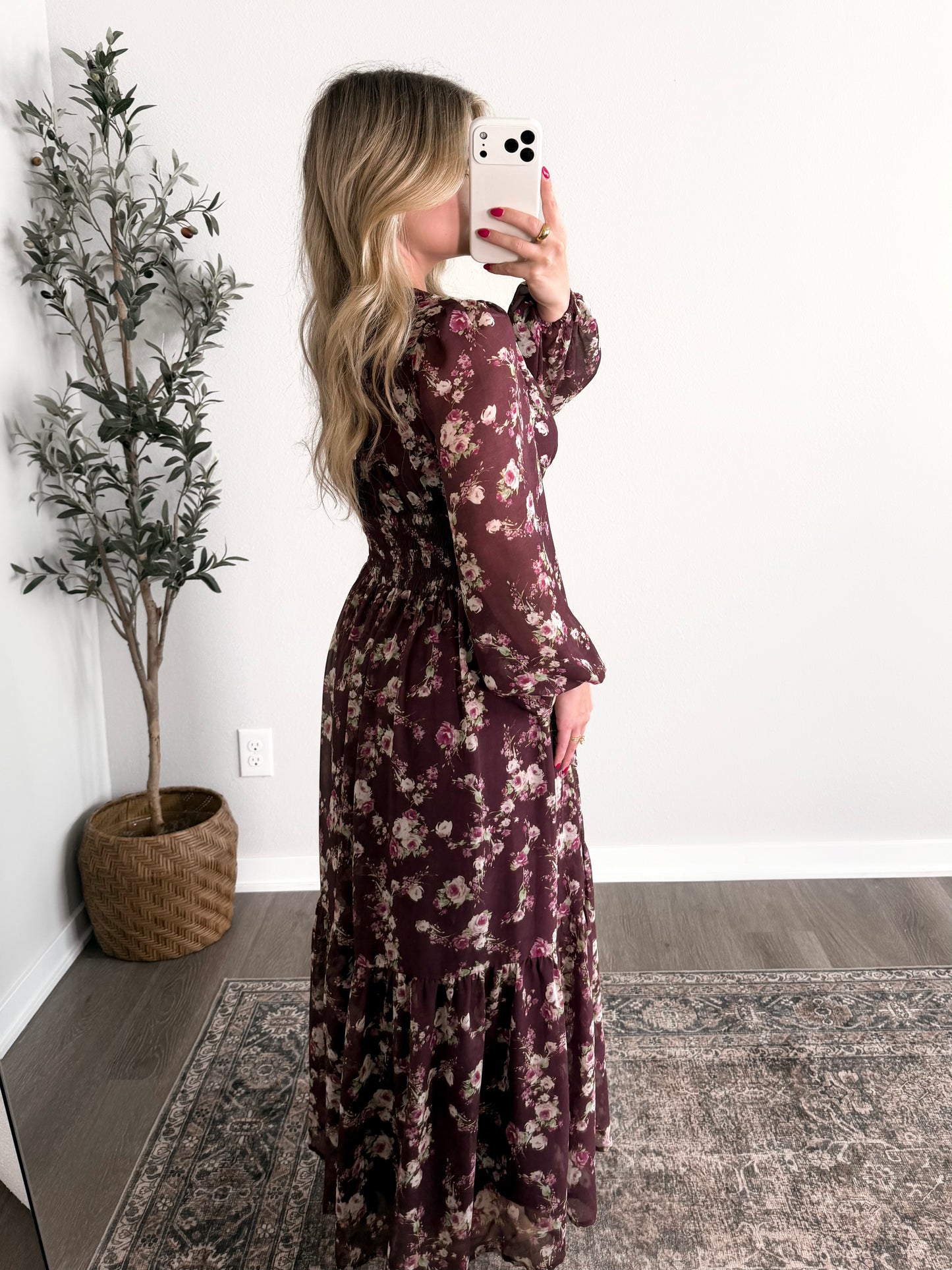Plum Grove Floral Maxi Dress