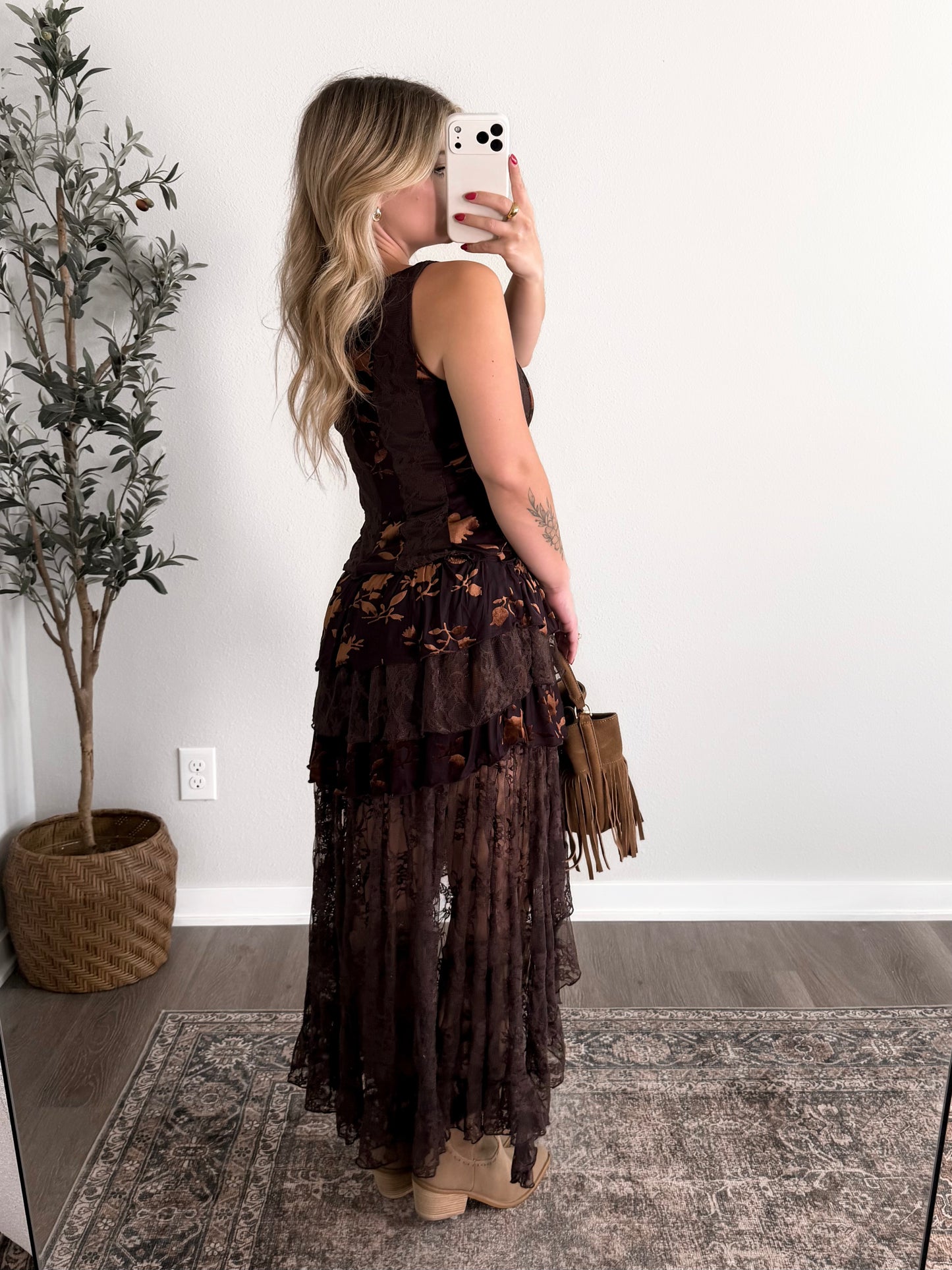 Shania Velvet Lace Skort Set