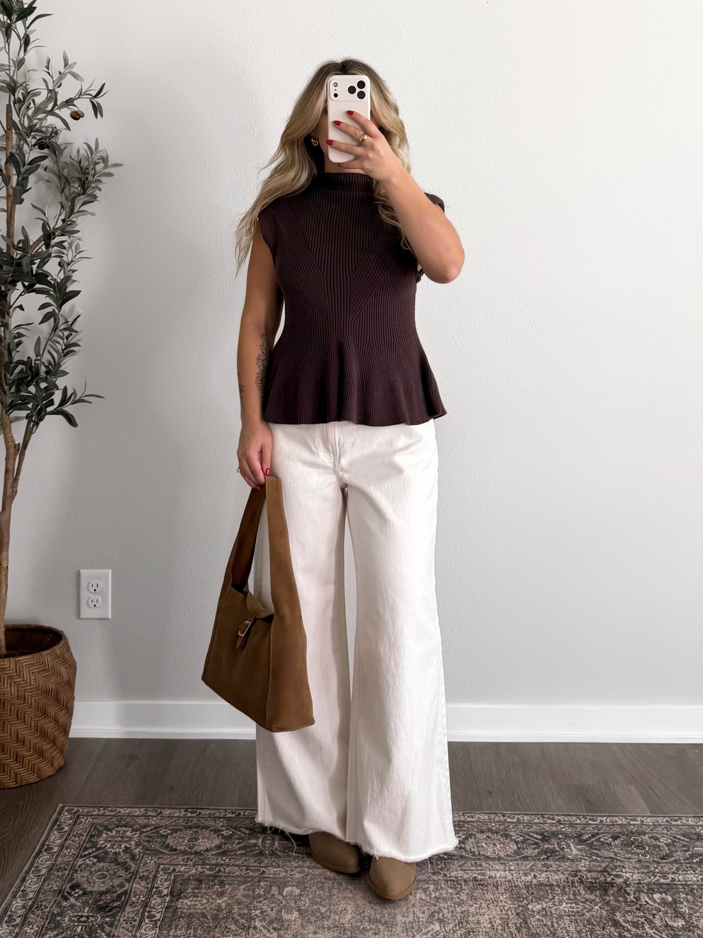 Sable Knit Mock Neck Top