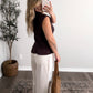 Sable Knit Mock Neck Top