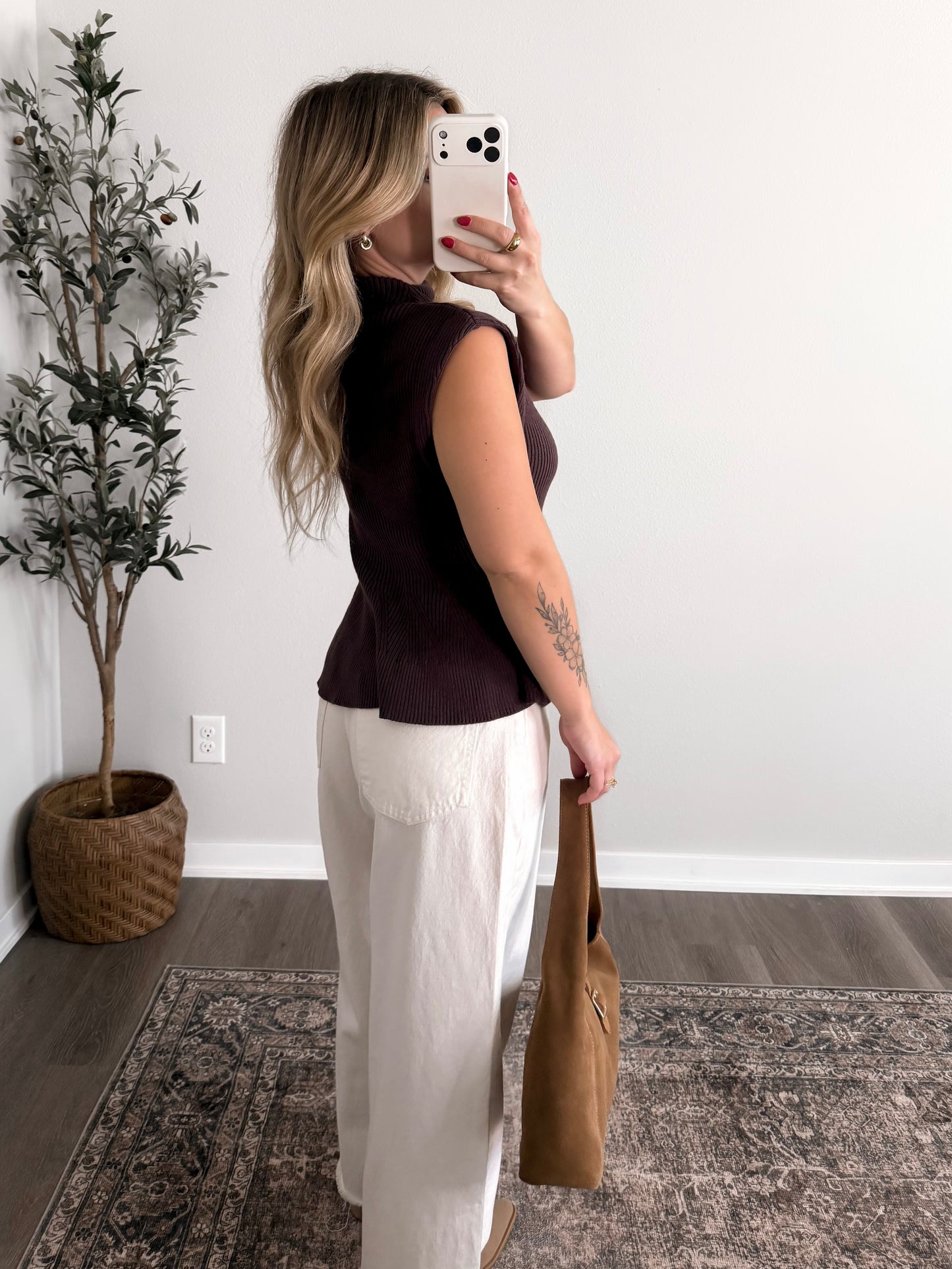 Sable Knit Mock Neck Top