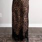 In Print Leopard Lace Maxi Skirt