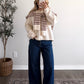 Apple Basket Striped Shawl Cardigan