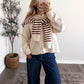 Apple Basket Striped Shawl Cardigan