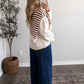 Apple Basket Striped Shawl Cardigan